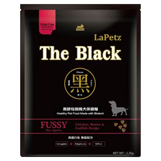 LaPetz 樂倍 黑酵母挑嘴犬保健糧, 雞肉 + 鰹魚 + 鱈魚, 1.5kg, 1袋