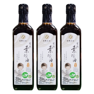 JOYSPRING 喜樂之泉 有機素蠔油, 使用有機糯米, 絕不添加黏稠劑, 500ml, 3瓶