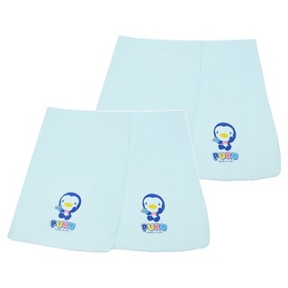 PUKU 藍色企鵝 素色紗布澡巾 2入組, 純棉紗布 質感舒適, 30x60cm, 款式隨機, 2入, 2包