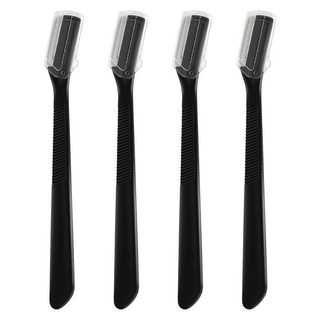 nelik 附蓋修眉刀, 黑色, 4支