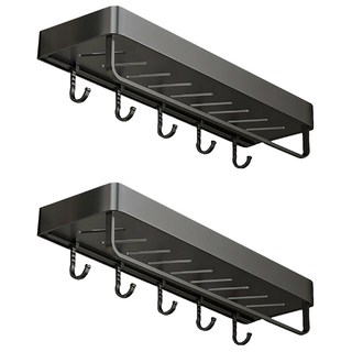 DANLE 丹樂 浴室置物架 50cm, 黑色, 2個