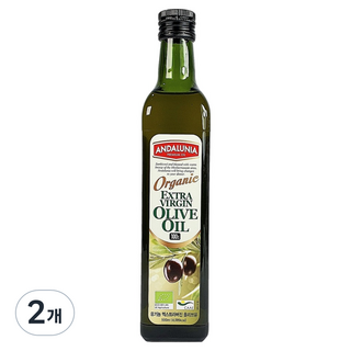 안달루니아 유기농 엑스트라버진 올리브유, 500ml, 2개