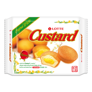 LOTTE 樂天 Custard 蛋黃派 10顆, 230g, 1盒
