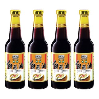 黑龍 白蔭油 古法120天釀造 不含防腐劑、味精、糖精、人工色素, 500ml, 4瓶