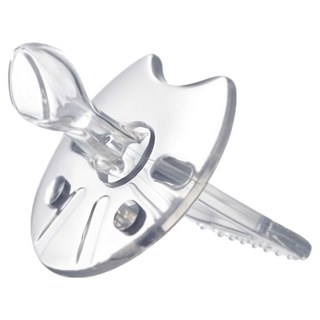 全矽膠新生兒拇指型安撫奶嘴, 拇指型, 透明, 1個