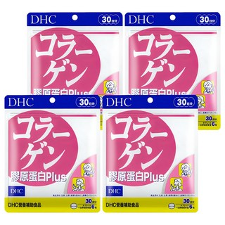DHC 膠原蛋白PLUS, 萃取魚類海洋性膠原蛋白，含維他命B1、B2，30日份, 180顆, 354mg, 4包