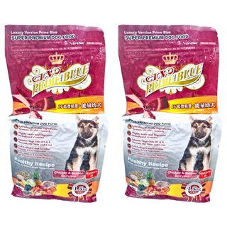 LV PRIME BLUE 藍帶 能量幼犬乾飼料 雞肉鮭魚螺旋藻, 雞肉鮭魚, 1.5kg, 2袋
