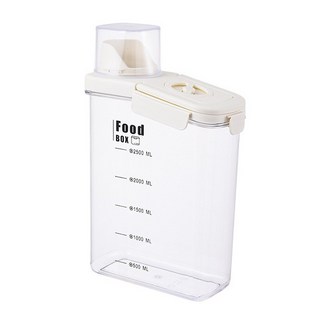 韓系奶油密封雜糧罐 2.8L, 16.5 x 8.2 x 29.7cm, 1個