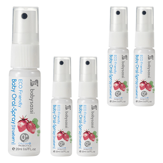 babysassi 誰是寶貝 兒童口腔噴護劑 加鈣益生菌 草莓口味, 20ml, 5條