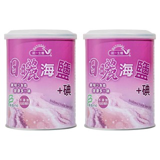 統一生機 日曬海鹽加碘, 600g, 2罐
