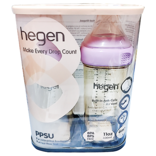 hegen 金色奇蹟 PPSU多功能方圓型寬口奶瓶2件組, 漾紫, 660ml, 1組