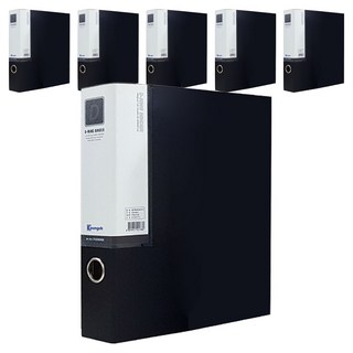 영오 합지 D링 바인더 A4 7cm, 흑색, 6개