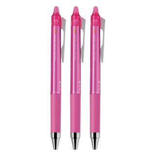 PILOT 百樂 極細按鍵魔擦筆 0.4mm, 粉色, 3支