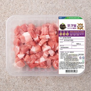 농협 포크빌 한돈 뒷다리살 찌개용, 500g, 1개
