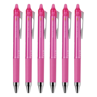 PILOT 百樂 極細按鍵魔擦筆 0.4mm, 粉色, 6支