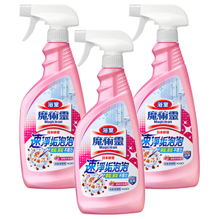 Kao 花王 Magiclean 魔術靈 台灣公司貨 浴室清潔劑 噴槍瓶 優雅玫瑰, 500ml, 3瓶