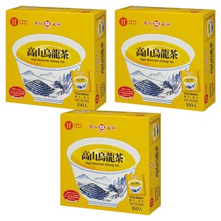 天仁茗茶 高山烏龍茶，輕發酵，無糖無香料，單獨防潮包裝, 2g, 100包, 3盒