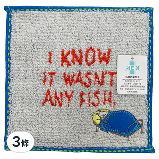 MARUSHIN 丸真 Moomin 嚕嚕米漫畫風口袋小方巾, 失眠嚕嚕米, 3條