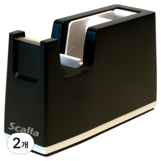 Scalla Dandy 透明膠帶臺, 黑色, 2個