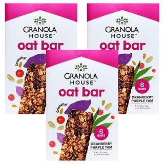 GRANOLA HOUSE 宴麥森林 燕麥棒 紫薯蔓越莓 Set 6 含膳食纖維 方便攜帶, 192g, 3盒