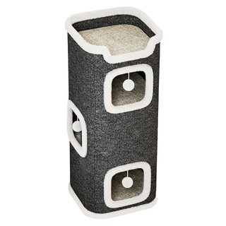 AOYI 奧藝 3層樹洞貓屋 35 x 35 x 85cm, 1個, 灰色