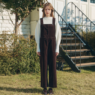 ZERO STREET 燈芯絨連身吊帶褲