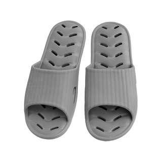 333家居鞋館 緩壓排水浴室拖鞋 灰色, 42/43, 1雙