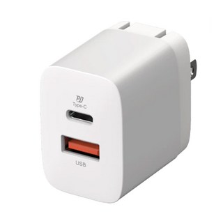 SP 廣穎 QM16 20W PD+QC雙孔快充充電器 附多國轉接頭,白色,旅行充電首選, 1個