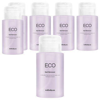 withshyan 大容量按壓式去光水, 6瓶, 200ml