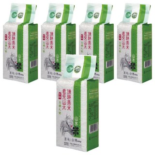 山水米 謙耕善米 有機台梗九號米, 二等, 600g, 5包