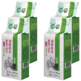 山水米 謙耕善米 有機台梗九號米, 二等, 600g, 4包