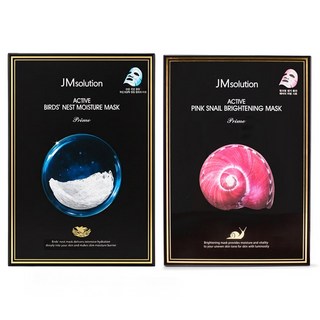 JMsolution 肌司研 活性燕窩保溼面膜 10片+ 粉色蝸牛亮白面膜 10片, 20片, 1組
