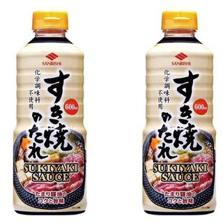 Sanbishi 日本原裝進口 香甜濃郁壽喜燒醬汁 日式道地風味 美味料理的好幫手, 600ml, 2瓶