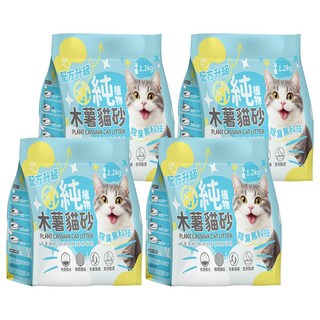 咪咪貓砂 純木薯貓砂/強力除臭黑科技植物貓砂, 1.2kg, 4包, 無香味