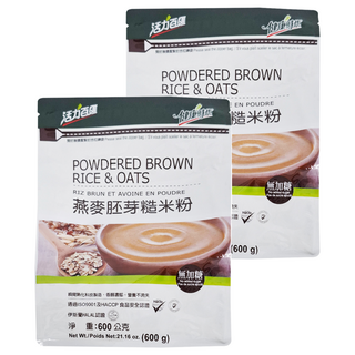 健康時代 燕麥胚芽糙米粉 無糖, 600g, 1入, 2包