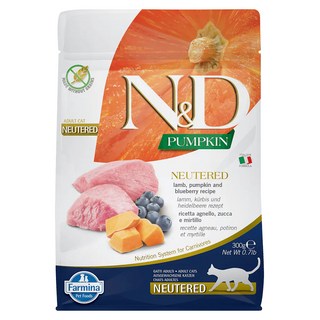 Farmina 法米納 室內/結紮貓 天然南瓜無穀系列 乾飼料, PC6 羊肉藍莓, 300g, 1包