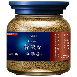 AGF 微奢華咖啡店 咖啡罐 藍紅標 經典贅沢, 80g, 1入, 1罐