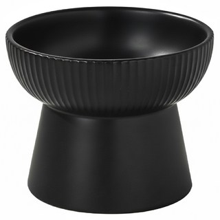 寵物陶瓷碗 11號平口碗, 黑色, 1個