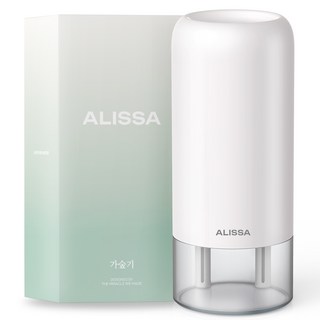 알리사 미니 초음파 사무용 무선 탁상용 충전식 가습기 700ml + 필터 4p 세트, AH1, 화이트