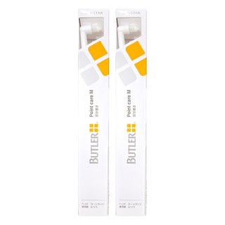 SUNSTAR 三詩達 BUTLER 單束型尖頭軟毛牙刷 01M 新手柄設計 操作性優越, 2支