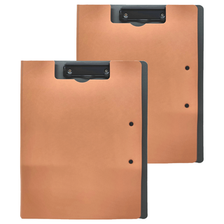 CCHING 青青文具 簡單生活 雙夾文件夾 A4, 粉色, 2個