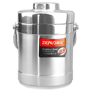 ZENLO 震龍 大容量真空保溫飯盒 優質不鏽鋼材質 持久保溫, Silver, 1個, 1.6L