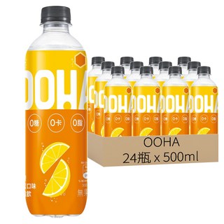 OOHA 氣泡飲 檸檬蜂蜜口味, 500ml, 24瓶