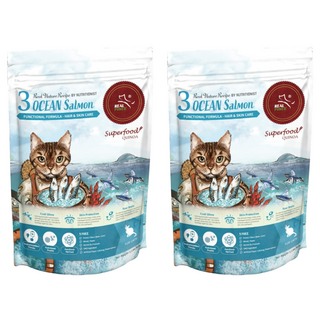 REAL POWER 瑞威 3號 乾飼料 低敏好吸收 亮毛護膚 添加有機紅藜和胺基酸, 海洋魚貝, 500g, 2包