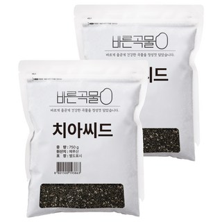 바른곡물 치아씨드, 750g, 2개
