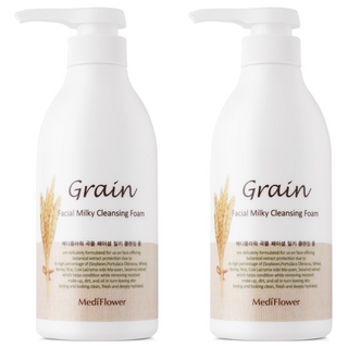 메디플라워 곡물 페이셜 밀키 클렌징 폼, 500ml, 2개