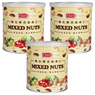 康健生機 養生綜合堅果仁 低溫烘焙, 300g, 3罐