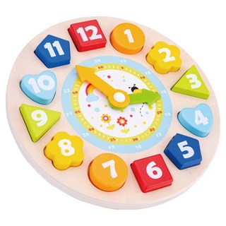 woet 寶寶 形狀學習時鐘拼圖 #18252, 1組, 13pcs