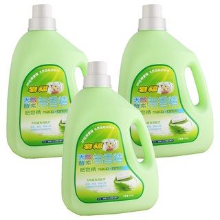 皂福 無香精天然酵素肥皂精 分解汙垢 嬰幼兒衣物適用, 2.4kg, 3桶