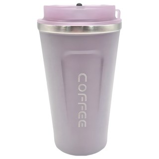 拍平方 BK002 馬卡龍紫 咖啡保溫杯，不鏽鋼材質, 510ml, 1個